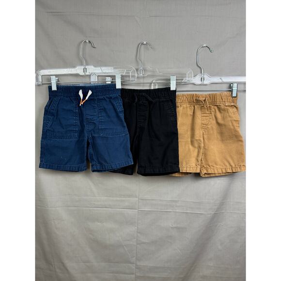Garanimals Toddler Boy Shorts Bundle, Size 3T (3 pairs) Black, Brown and Blue - Picture 1 of 10